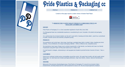 Desktop Screenshot of prideplastics.co.za