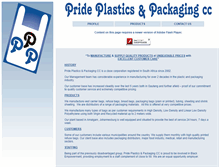 Tablet Screenshot of prideplastics.co.za